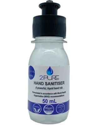 2Pure Hand Sanitiser 75% Alcohol 50mL