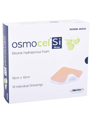 Osmocel® Si Silicone Hydroporous Foam Non-Bordered 10cm – Box/10 