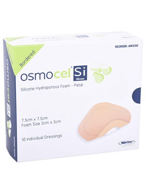 Osmocel® Si Silicone Hydroporous Petal Dressing 7.5x7.5cm- Box/10