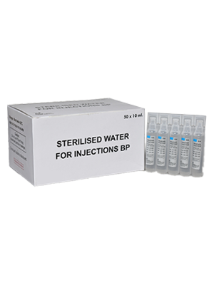 Water for Injection BP 10ml Ampoules - Box/50