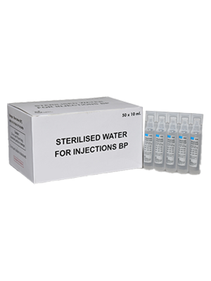 Water for Injections BP 10mL Ampoules - Box/50