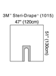 3M™ Steri-Drape™ U-Drape 120 cm x 130 cm. box/10