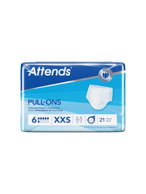 Attends Pull-Ons, Absorbency level 6 XX Small (60-90cm)- Pkt/18