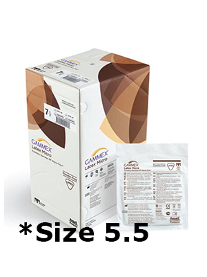 GAMMEX® Latex Micro Surgical Gloves Powder-Free, Tan 5.5 - Box/50