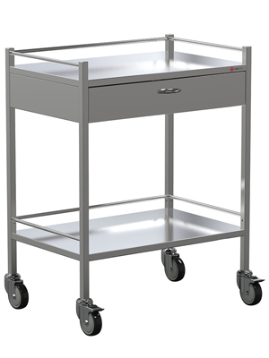 Instrument Trolley 1-Drawer Stainless Steel 750x490x900mm