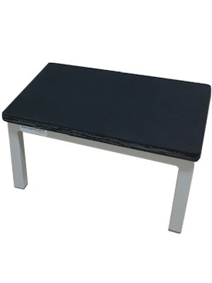 Footstool One-Step Grey w/ Black Top