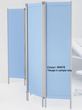 ropimex® Lightweight Folding Screen 4 Sections, White 165cm x 204cm