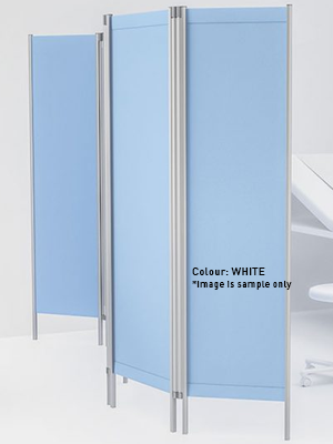 ropimex® Lightweight Folding Screen 4 Sections, White 165cm x 204cm