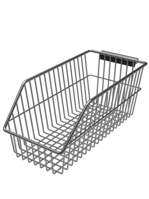 Wall Panel Basket Chrome Plated Mesh 105x190x85mm