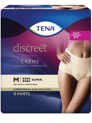 TENA Pants Women Discreet Crème Medium - Ctn/18