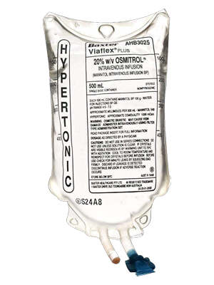 Osmitrol 20% Mannitol Injection Bag 100g/500mL - Each