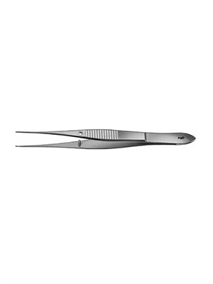 Tissue Forceps, Straight, Delicate, 100mm, Jaw Width: 0.70mm