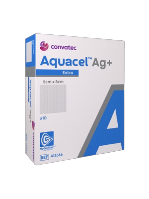 AQUACEL Ag+ Extra Wound Dressings 5cm x 5cm