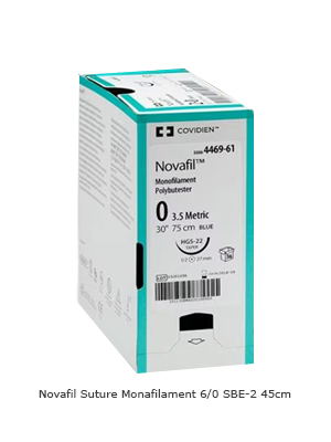 Novafil Suture Monafilament Non Absorbable 6/0 SBE-2 45cm