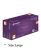 Cyton Purple Nitrile Exam Long Cuff Gloves L