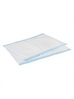 Underpads Absorbent, Med-Con 5 Ply 1/2 Size, White/Blue