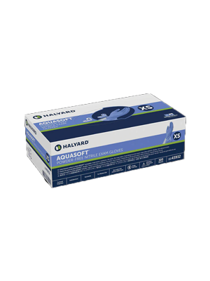Halyard AQUASOFT Nitrile Exam Gloves, Small - Box/300