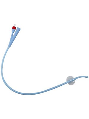 Foley Catheter DoverĀ® Silicone 2-way 16 Coude tip Fr Box/10