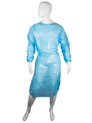 Gown Clinical Isolation Impervious, Disposable Blue Over Size