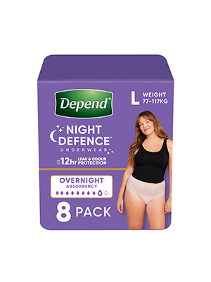 Depend Real-Fit Night Defence Underwear for Women Large