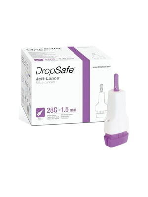 DropSafe Acti-Lance Safety Lancet Lite 28G x 1.5mm