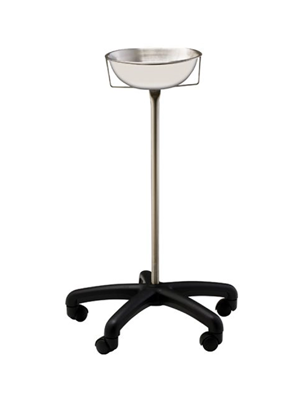 Bowl Stand and 30cm Bowl Stainless Steel with Polycarbonate Mobile Base