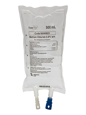 Sodium Chloride 0.9% IV Infusion Freeflex Bag 500mL