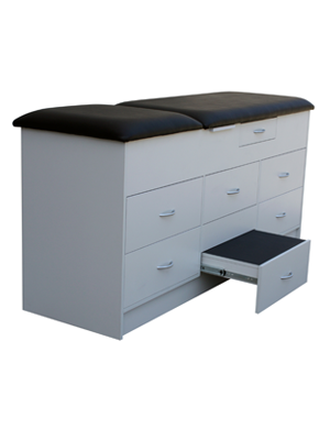 CABINET COUCH WITH SLIDE OUT STEP STOOL