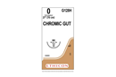 CHROMIC GUT Sutures Undyed 70cm 0 MH 36mm - Box/36