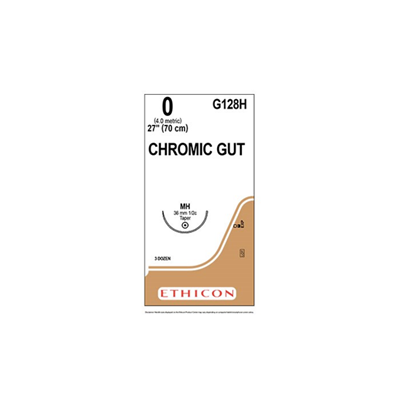 CHROMIC GUT Sutures Undyed 70cm 0 MH 36mm - Box/36