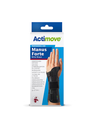 Actimove Manus Forte Wrist Brace Left Extra Small Black
