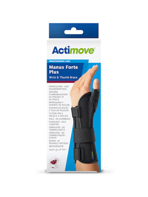 Actimove Manus Forte Plus Wrist Brace Right Small/Medium Black