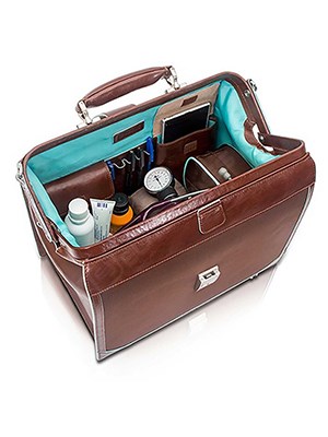 Elite Trend's Leather Doctor's Bag - Brown