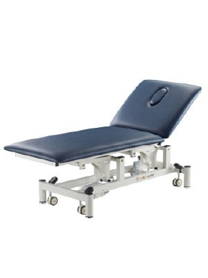 Two Section Medical Treatment Hi Lo Electric Exam Couch Navy