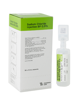 Sodium Chloride Injection BP 0.9% Ampoules 10ml - Box/50