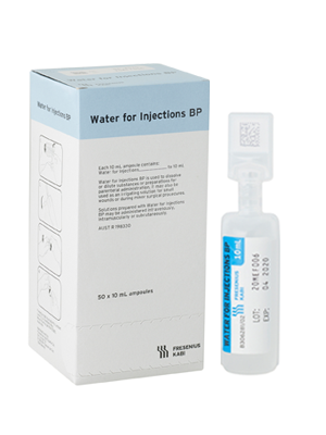 Water for Injections BP 10mL Ampoules - Box/50