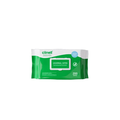 Disinfectant Universal Wipes Detergent Alcohol Free Clinell