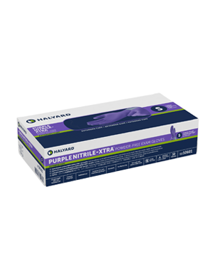 Purple Nitrile Xtra Length Exam Glove Small - Box/50