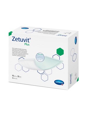 Zetuvit Plus Super-Absorbent Dressing, 10 x 10cm – Box/10