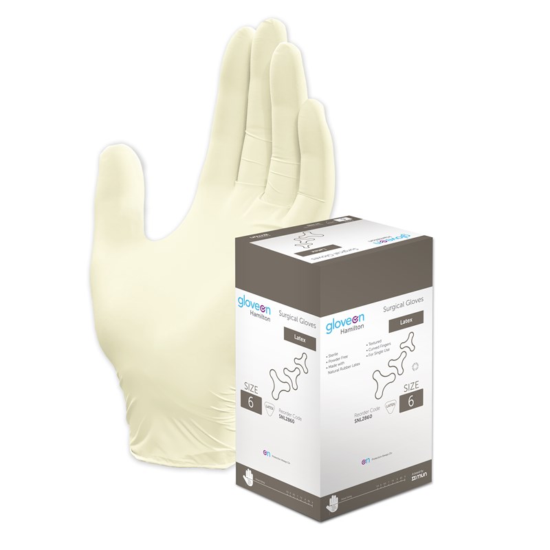 Hamilton Latex Surgical Gloves Size 6 - Box/50