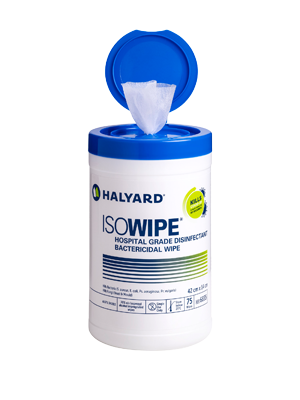 ISOWIPE Bactericidal Wipe Cannister 70% Isopropyl Alcohol-Tub/75