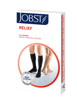 Jobst Relief Knee High Medical Compression Stocking 20-30mmhg Large Beige