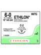 ETHILON* Nylon Sutures Black 45cm 6-0 C-2 13mm – Box/12