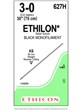 ETHILON* Nylon Sutures Black 75cm 3-0 KS 60mm - Box/36