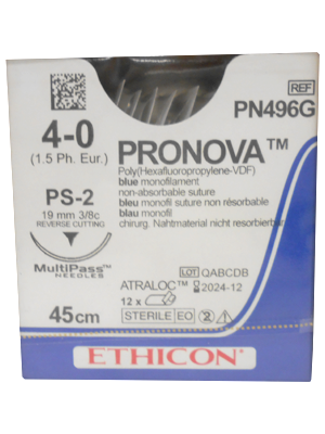 PRONOVA™ Poly Sutures Blue 45cm 4-0 PS-2 19mm - Box/12