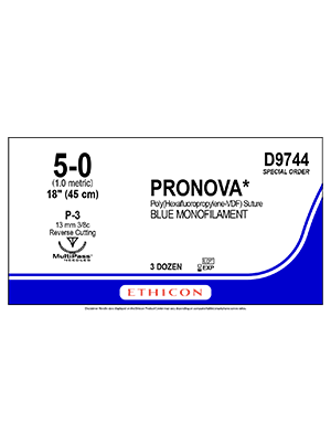 PRONOVA™Poly Sutures Blue 45cm 5-0 P-3 13mm - Box/36