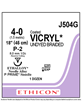 Coated VICRYL* Sutures Undyed 45cm 4-0 P-2 8.0mm - Box/12