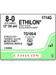 ETHILON* Nylon Sutures Black 30cm 8-0 TG100-8 6.5mm – Box/12