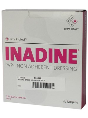 Inadine™ Non-Adherent Dressing 9.5cm x 9.5cm, Brown - Single