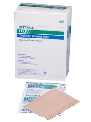 TELFA 7.5cmx10cm ADHESVE 100s
